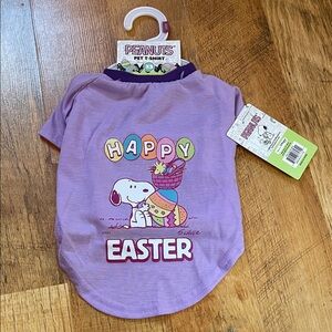 Peanuts 🐣🐰🐇💜 Snoopy Purple Dog XS T-Shirt Easter